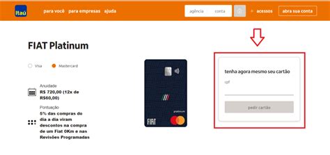 Como solicitar o cartão Fiat Itaucard 2.0 .